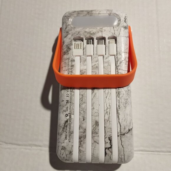 Letscom Solar Power Bank 26800mAh W/Built-In Cables & LED Light Portable Charger - Picture 8 of 9